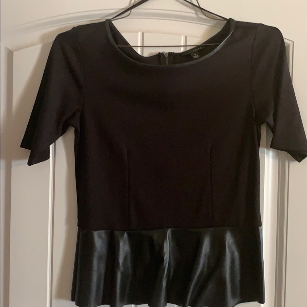 Black peplum top